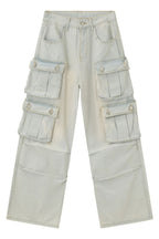 Men's Mid Rise Jeans with Cargo Pockets