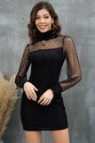 Turtleneck Long Sleeve Dress - felvior