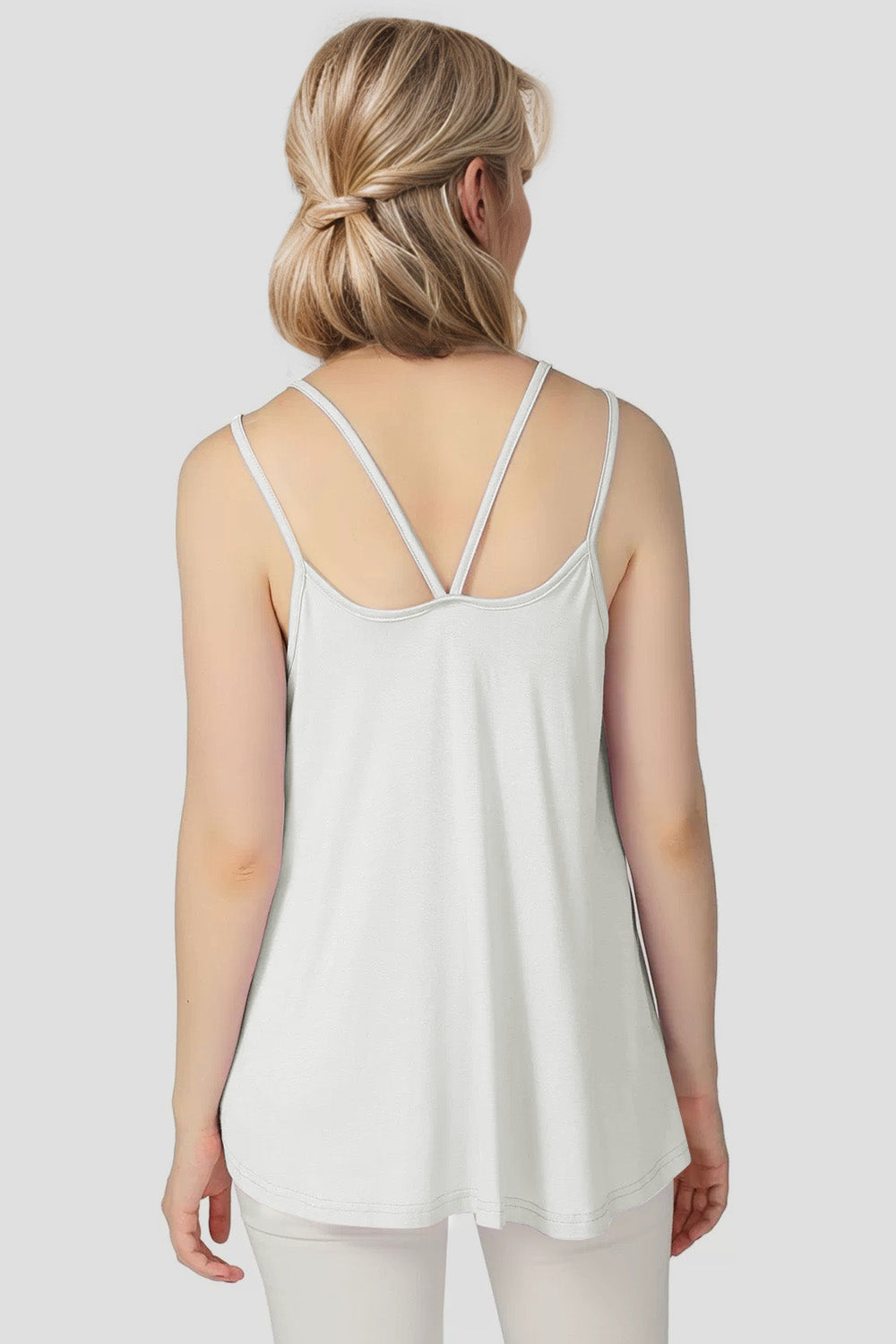 Basic Bae Bamboo Scoop Neck Double Spaghetti Straps Cami - felvior