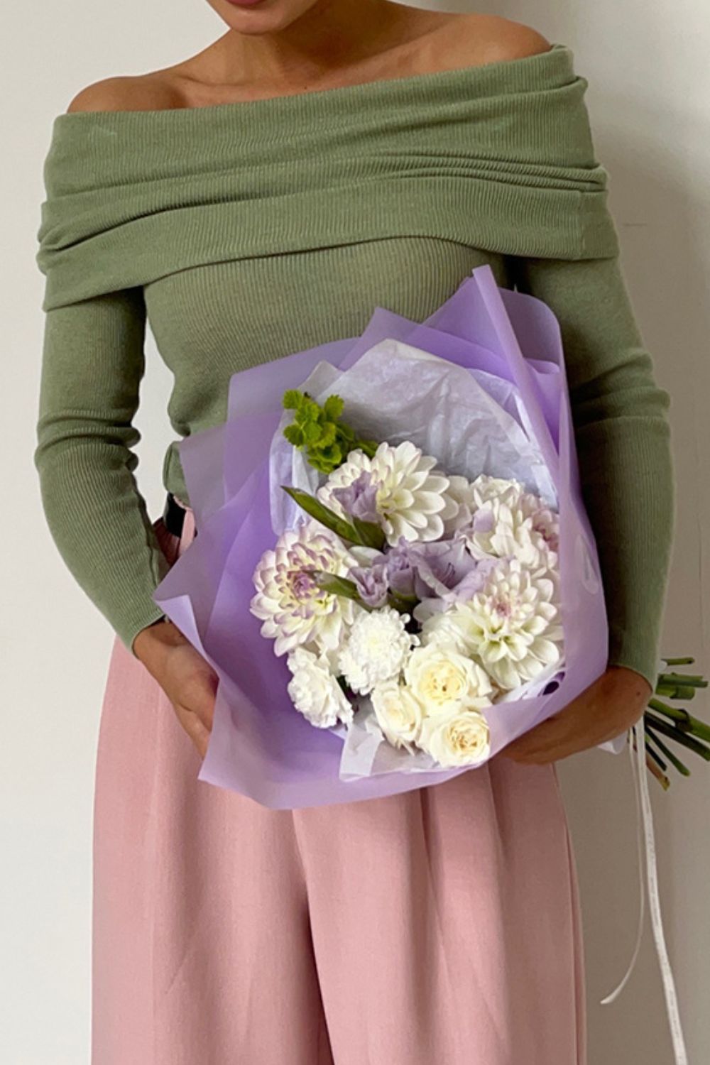 Off-Shoulder Long Sleeve Knit Top