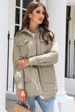 Snap Down Collared Winter Coat - felvior