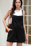 Square Neck Denim Overalls with Pockets