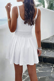 Devine Smocked Scoop Neck Mini Cami Dress - felvior