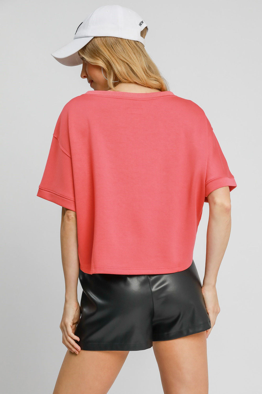 Umgee Full Size Lightweight Cropped Sweatshirt Plus Size