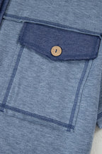 Placket Chest Pockets Short Sleeve Wide Leg Jumpsuit