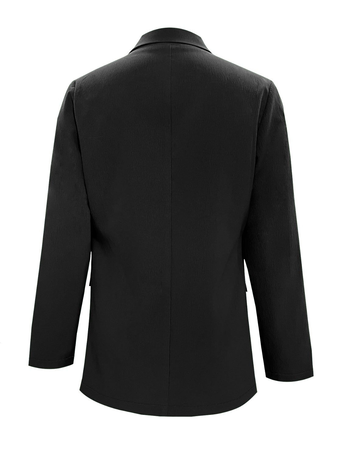 Lapel Collar Long Sleeve Blazer - felvior