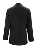 Lapel Collar Long Sleeve Blazer - felvior