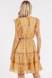 Mittoshop Ditsy Floral Print Ruffle Chiffon Mini Dress - felvior