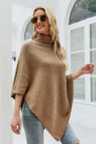 Turtleneck Buttoned Poncho - felvior