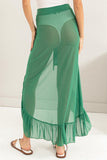 HYFVE Ruffle Trim Cover Up Sarong Skirt - felvior