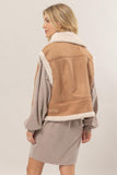 HYFVE Fur-Contrast Zip Up Suede Vest - felvior