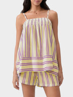 Smocked Square Neck Cami and Shorts Set