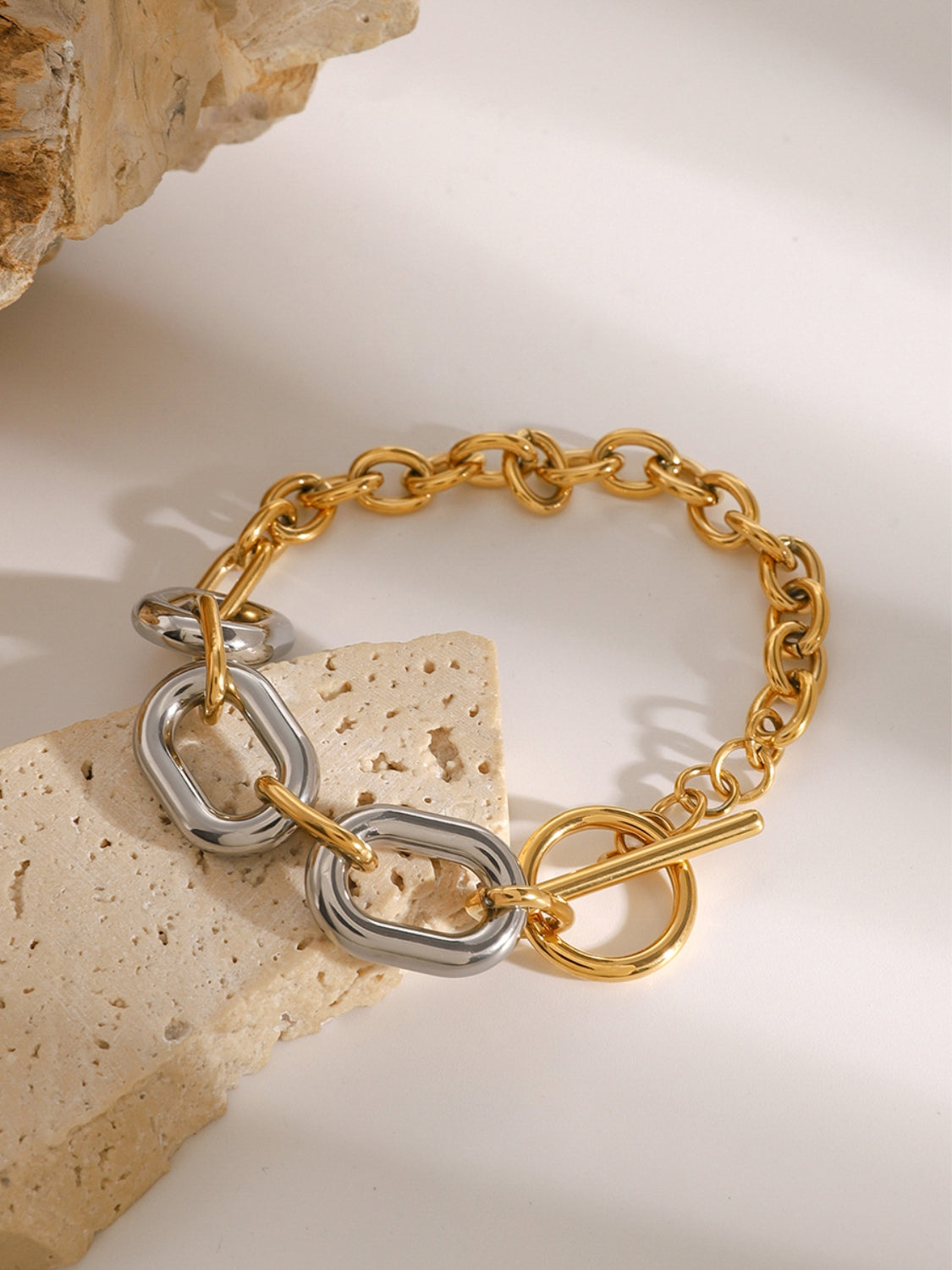 18K Gold-Plated Stainless Steel Chain Bracelet - felvior