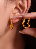 Stainless Steel Heart Earrings - felvior
