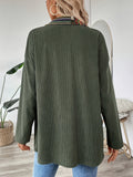 Snap Down Long Sleeve Jacket with Chest Pockets - felvior