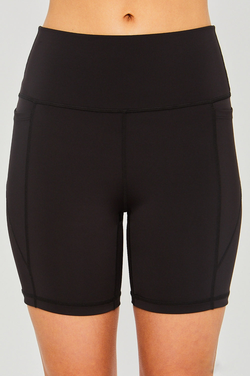 Love Tree High Waist Seam Detail Active Shorts - felvior