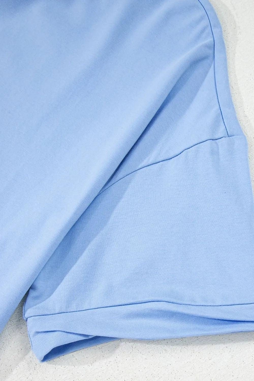 Loose Half Sleeve Hi Low Hem T Shirt