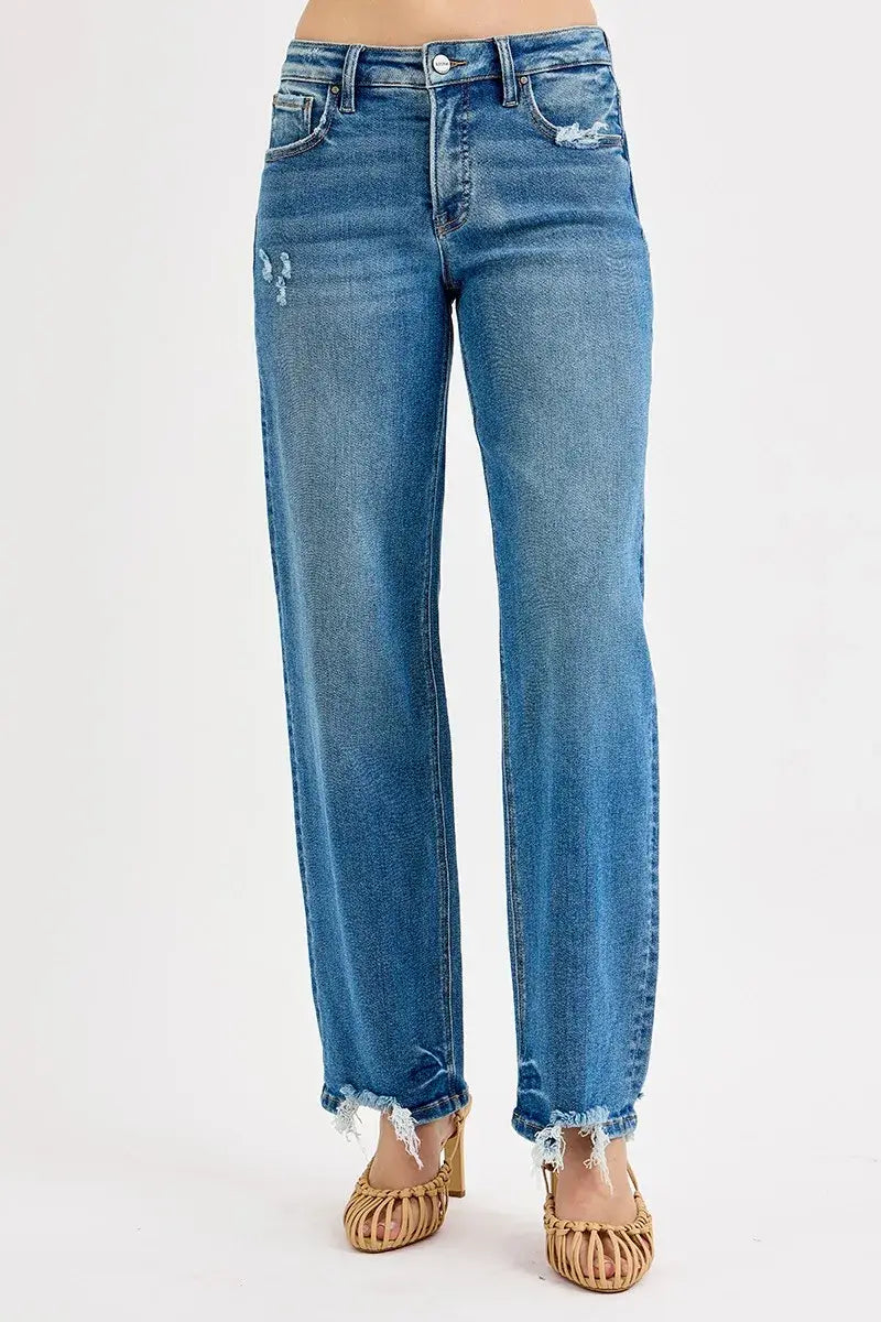 RISEN Full Size Mid Rise Baggy Jeans Plus Size Hauptbild