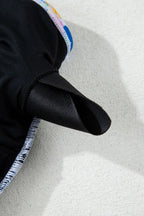 Floral Gingham Halter Neck Drawstring One Piece Swimwear