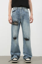 Men's Distressed Loose Fit Jeans