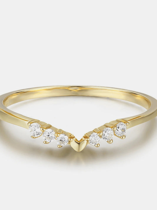 925 Sterling Silver Inland Zircon Ring - felvior