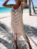 Fringe Scoop Neck Cover-Up - felvior