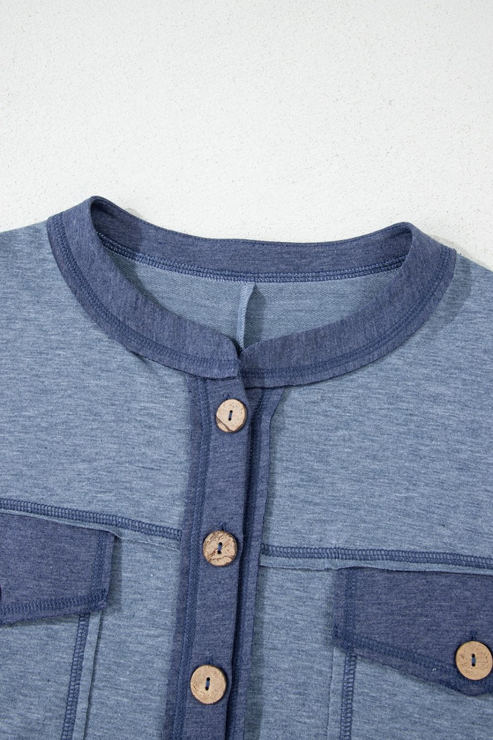 Placket Chest Pockets Short Sleeve Wide Leg Jumpsuit