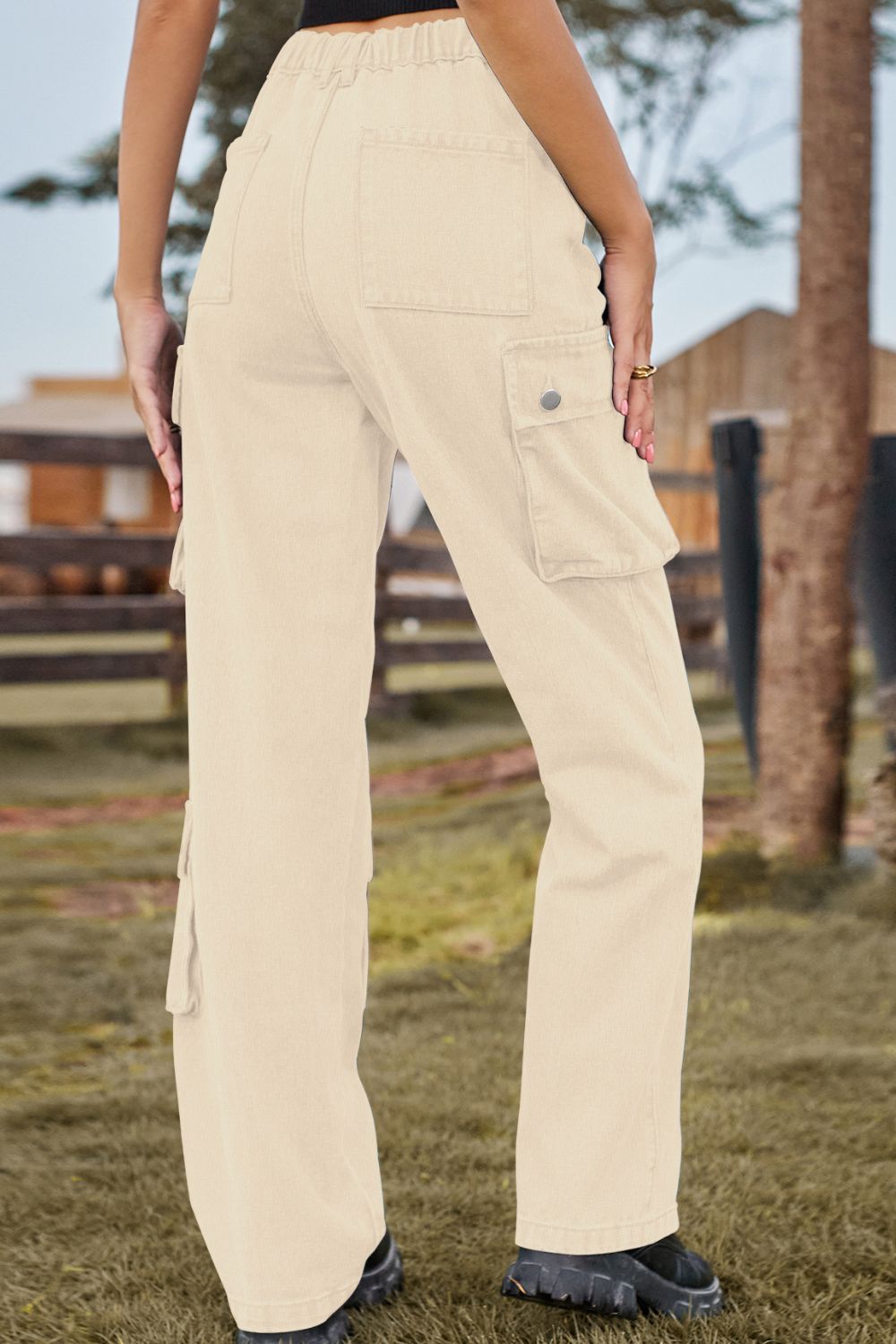 Loose Fit Long Jeans with Pockets - felvior