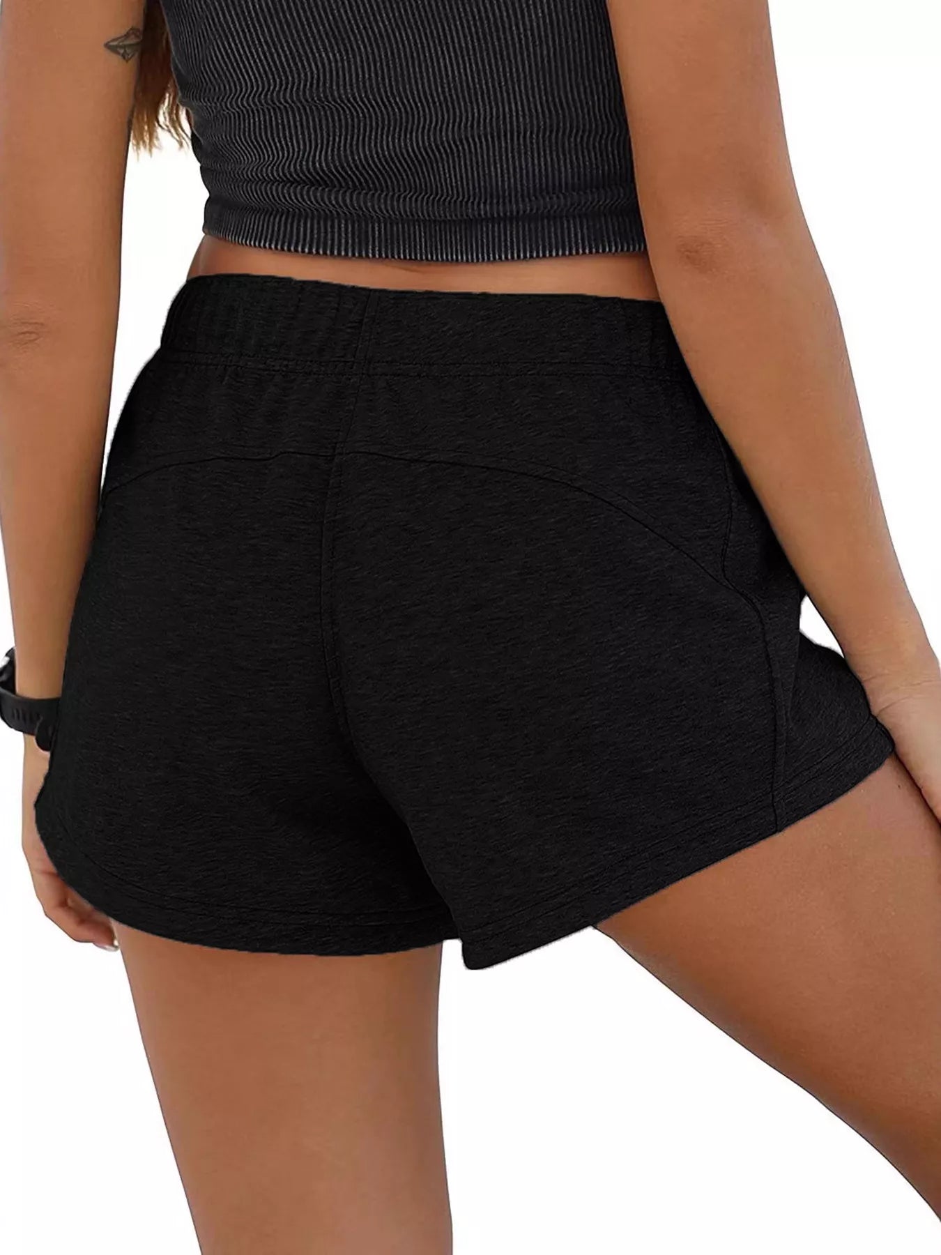 Drawstring Shorts with Pockets Secondary image