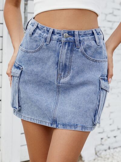 Cargo Denim Skirt - felvior
