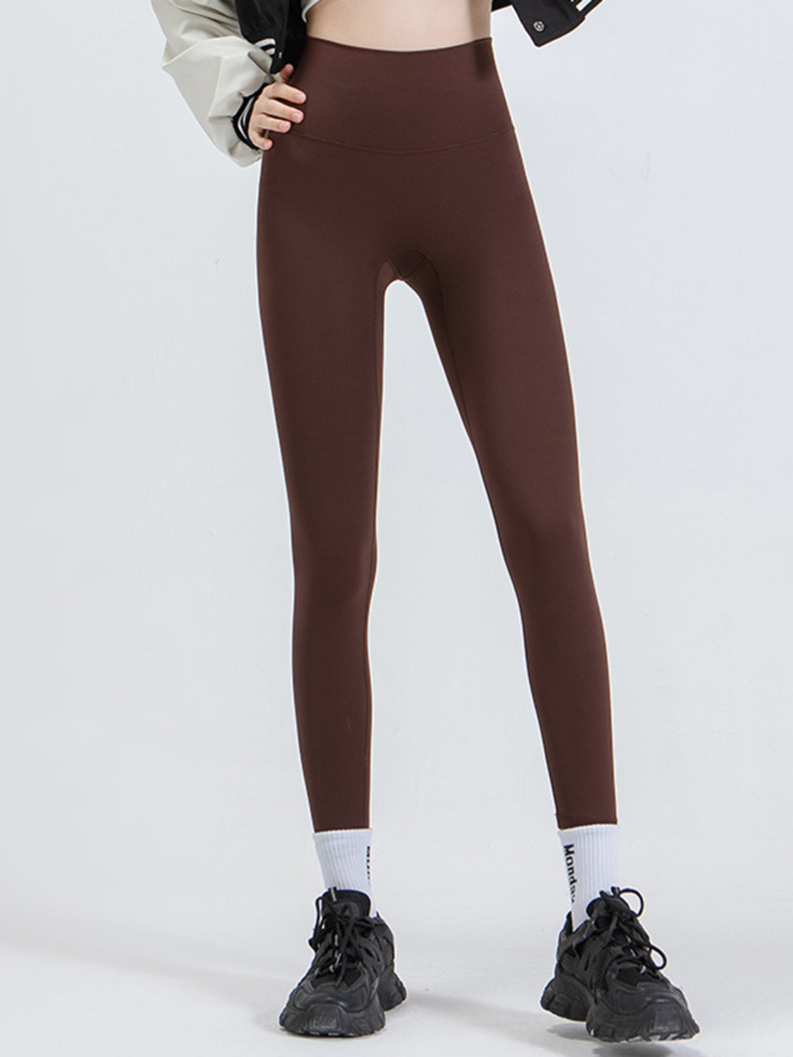 Wide Waistband Sports Leggings - felvior