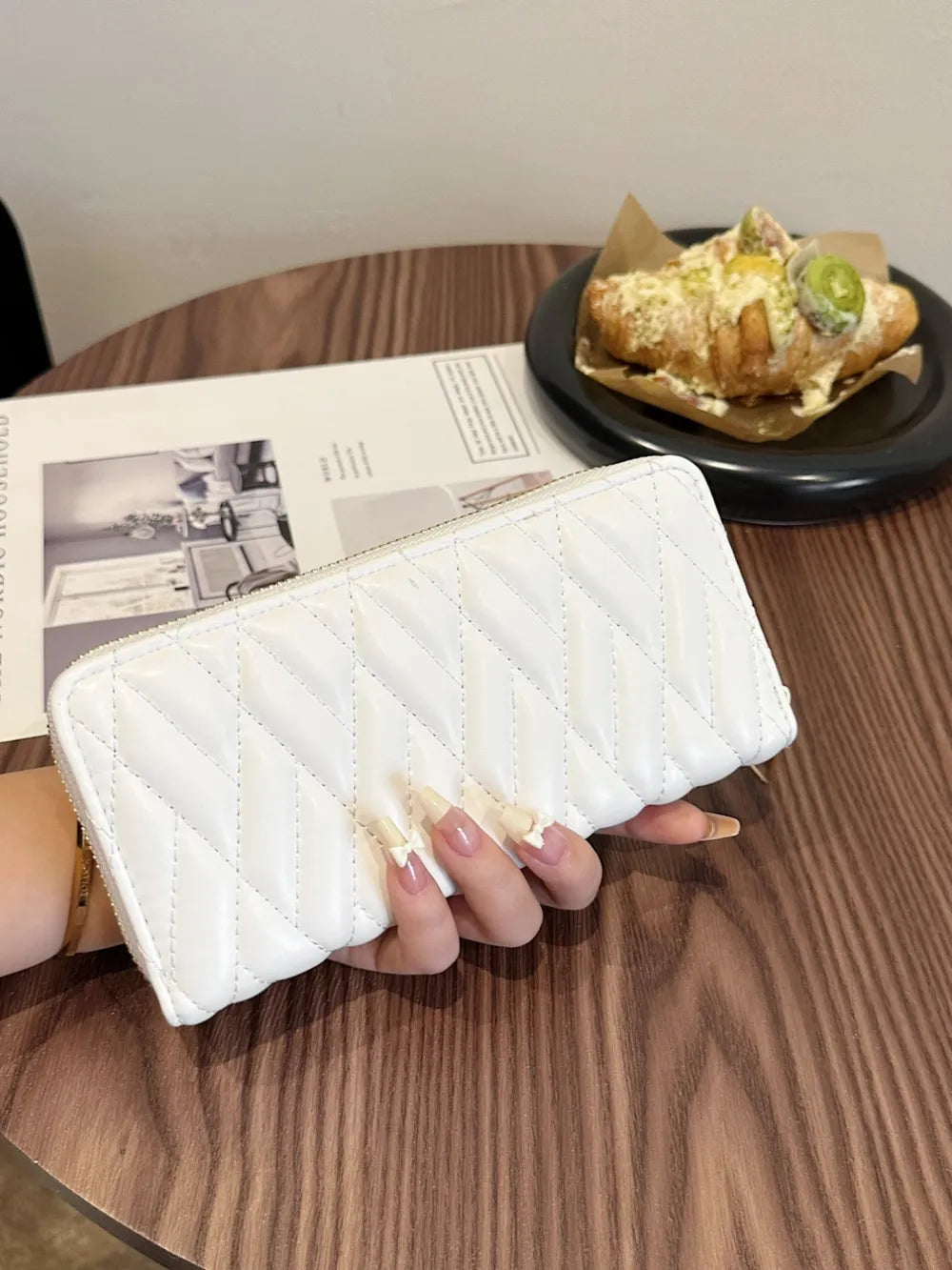 PU Leather Solid Color Wallet Secondary image