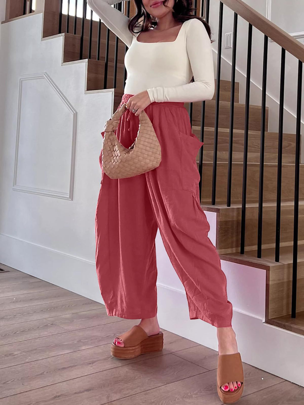 Full Size Wide Leg Pants with Pockets Plus Size