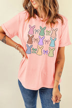 Dotty Bunny Bow Graphic Short Sleeve T-Shirt