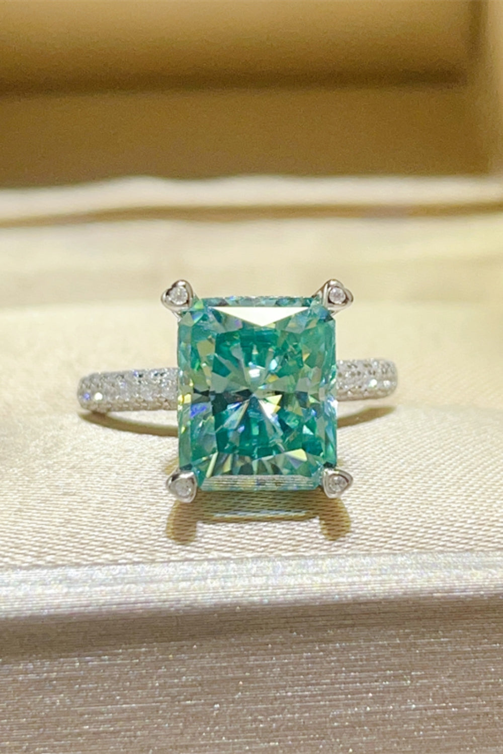 5 Karat Moissanit 925 Sterling Silber Ring Zweitbild