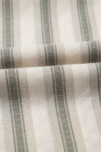 Stripe Frilled Tie Neck Short Sleeve Blouse