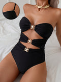 Cutout Sweetheart Neck One-Piece Swimwear - felvior