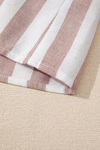 Stripe Button Down Sleeveless Shirt