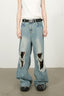 Men's Raw Hem Distressed Jeans