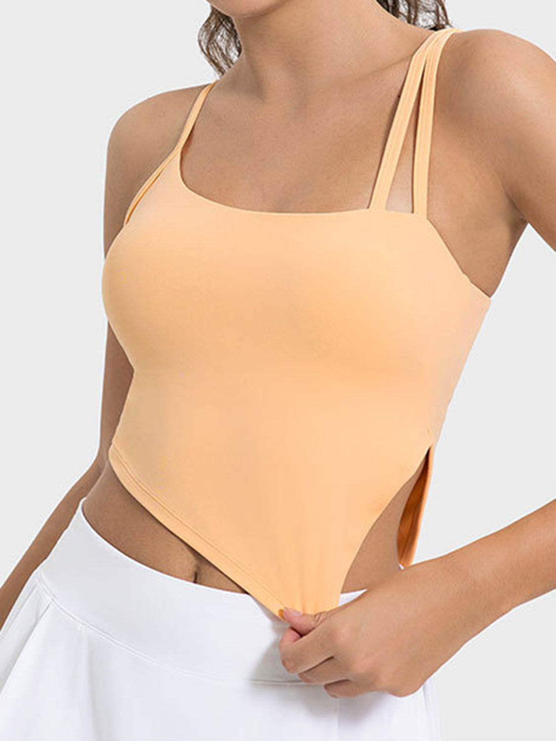 Millennia Slit Asymmetrical Neck Active Cami - felvior