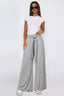 Tied Pocketed Wide Leg Pants