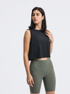 Millennia Round Neck Cropped Active Tank