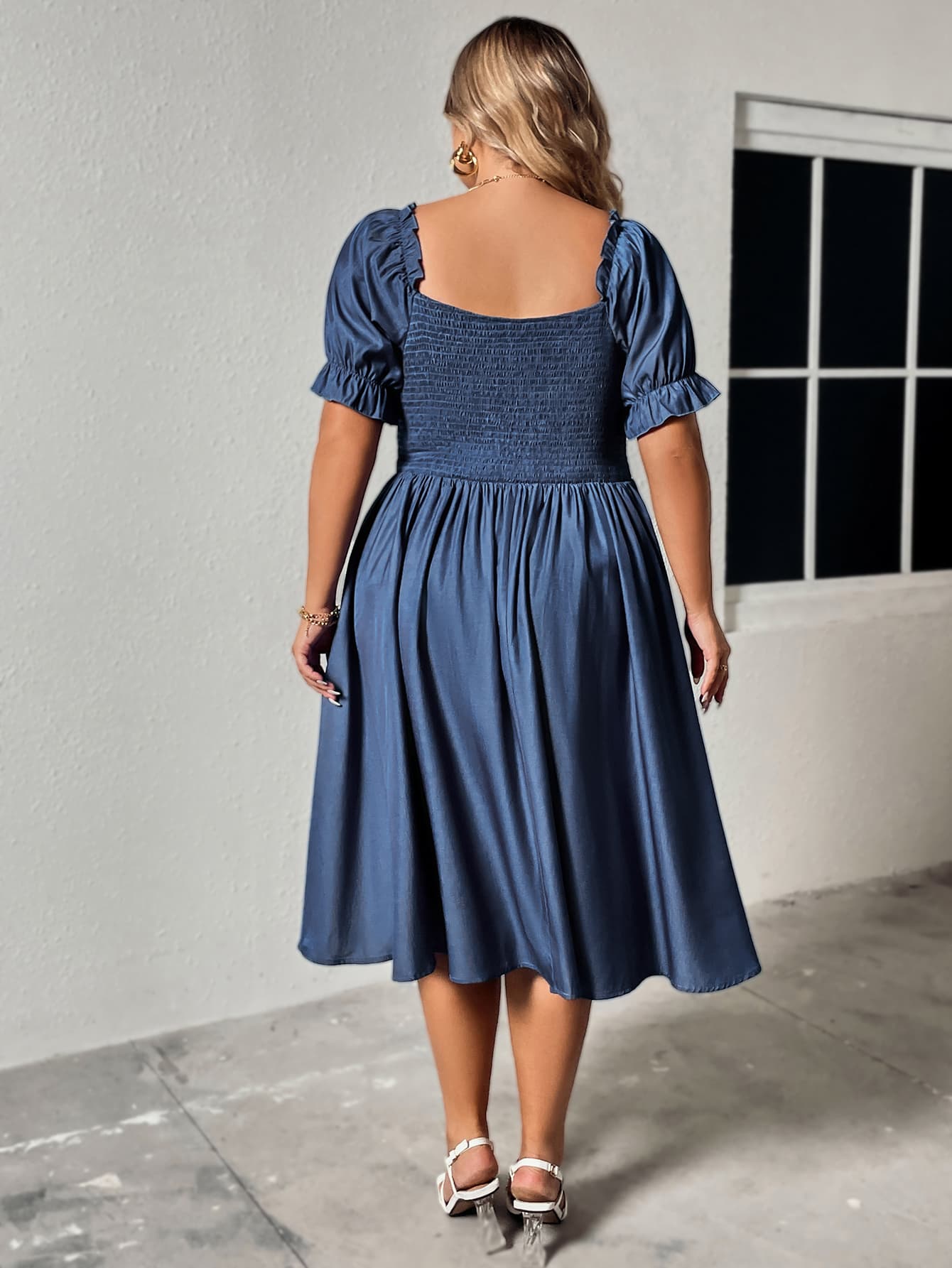 Honey Plus Size Ruched Sweetheart Neck Dress - felvior