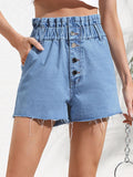 Denim Shorts with Pockets - felvior