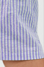 Striped Elastic Waist Shorts