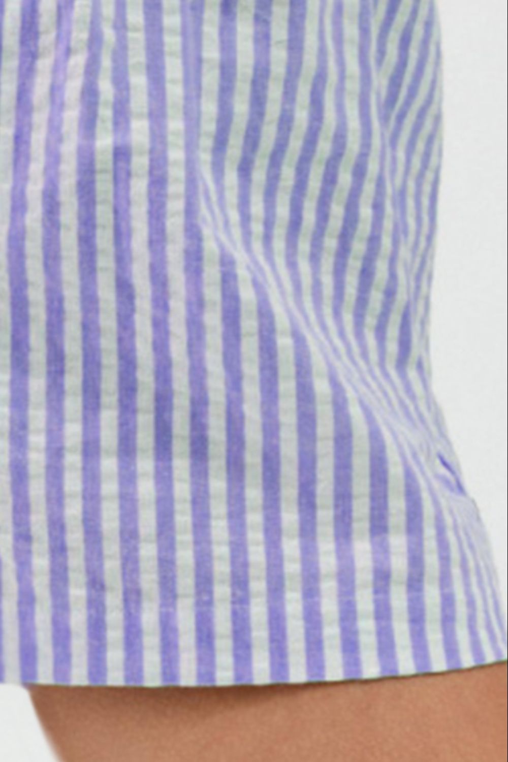 Striped Elastic Waist Shorts - felvior