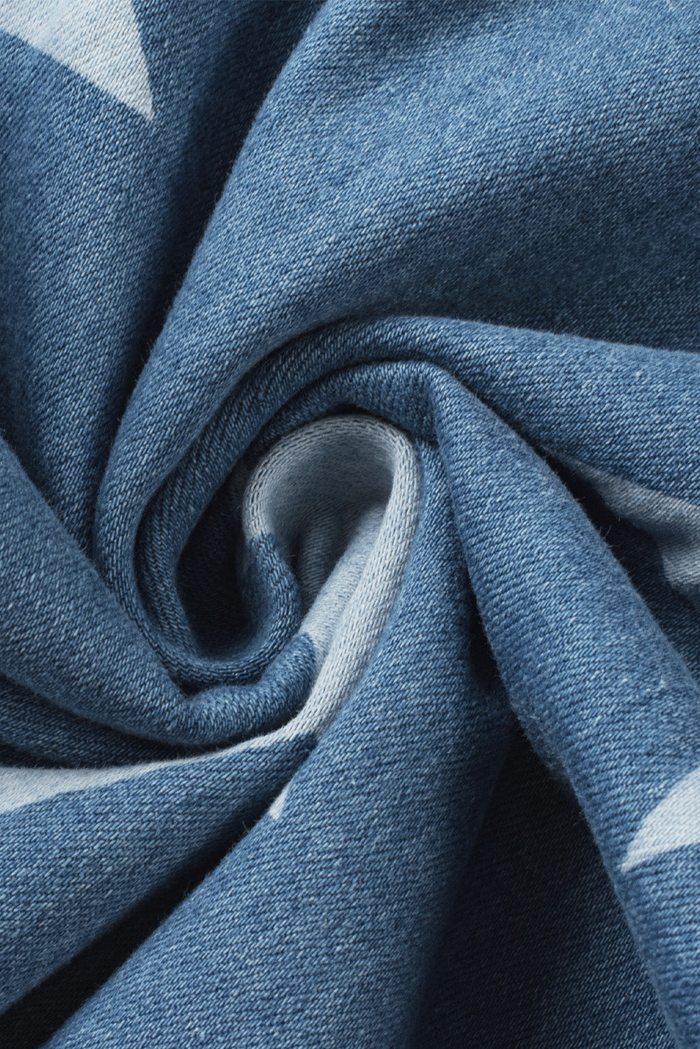 Star Print Buttoned Strap Wide Leg Denim Overalls