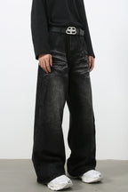 Men's Wide Leg Jeans with Pockets