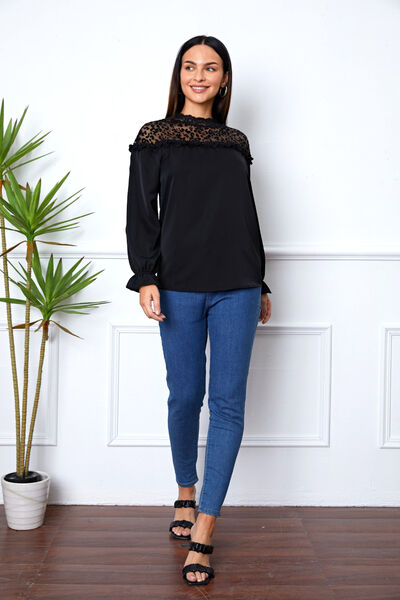 Leopard Frill Flounce Sleeve Blouse - felvior