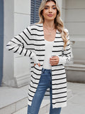 Open Front Long Sleeve Cardigan - felvior
